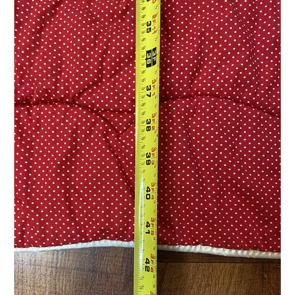 Saks Fifth Avenue Baby Boutique Vintage Train Blanket Blue Red & White Polka Dot - Picture 8 of 11